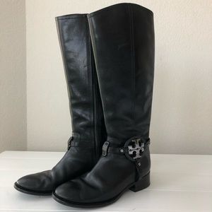 Tory Burch Black Riding Boots